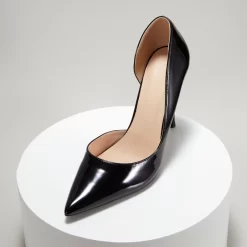 Patent Leather Pointed Toe D'orsay Stiletto Heels Pumps