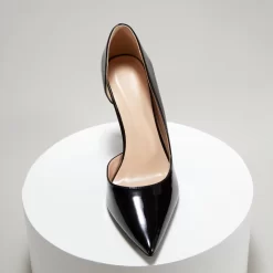 Patent Leather Pointed Toe D'orsay Stiletto Heels Pumps -Ladies Fashion Shoes sr 03374 1.jpg.mst