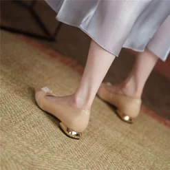 Summer Almond Toe Pearls Mesh Flats Leather Shoes Low Heels -Ladies Fashion Shoes summer almond toe pearls mesh flats leather shoes low heels 11 1 1.jpg.mst