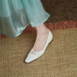 Summer Almond Toe Pearls Mesh Flats Leather Shoes Low Heels -Ladies Fashion Shoes summer almond toe pearls mesh flats leather shoes low heels 6 1 1.jpg.mst