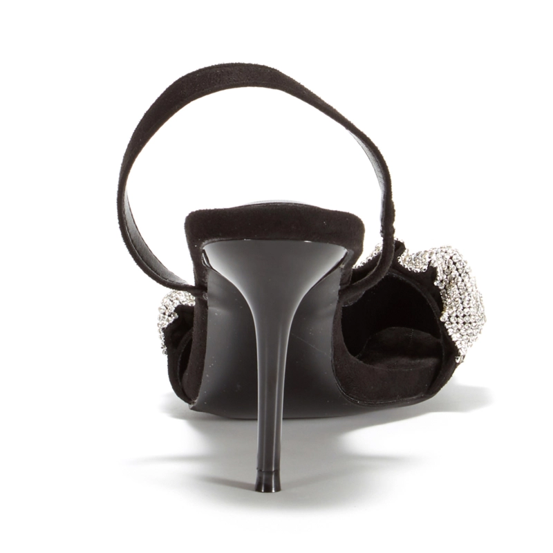 Summer Party Sandals Stiletto Heels Crystal Open Toe Heeled Sandal Shoes In Black 7 Summer Party Sandals Stiletto Heels Crystal Open Toe Heeled Sandal Shoes In Black - Image 5