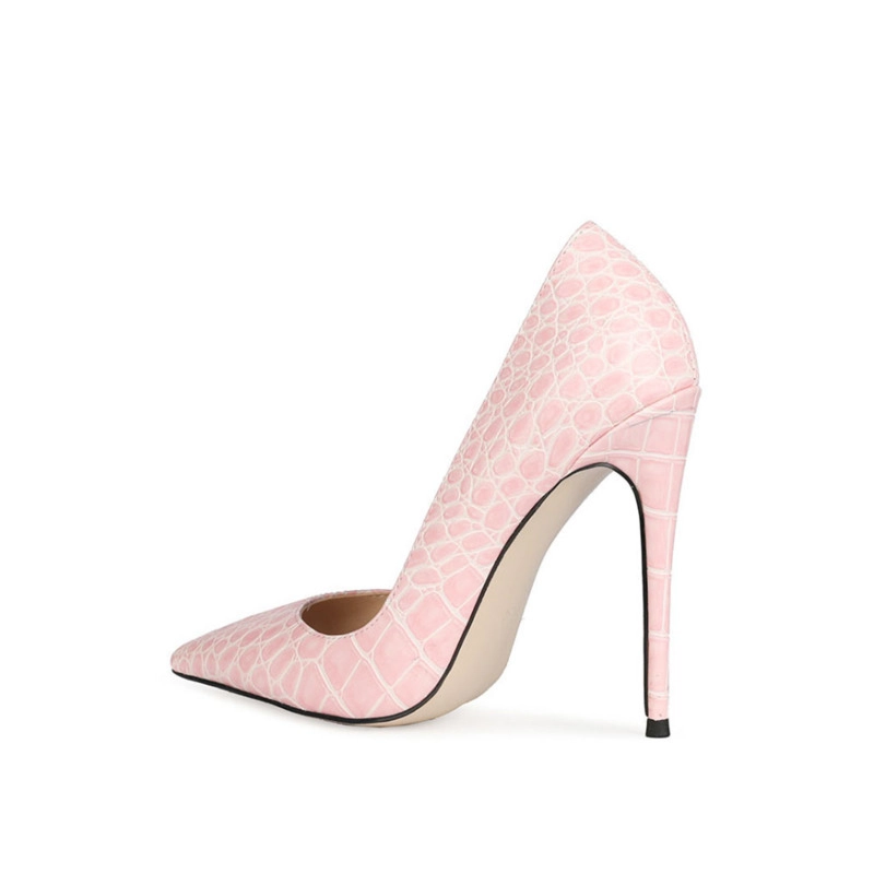 Summer Snake Printed Pumps Heels Pointed Toe Shoes High Heels 4 Inches - Image 10