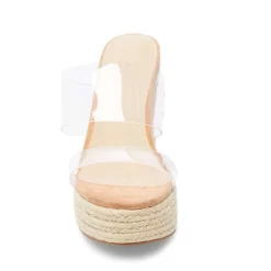 Transparent Slides PVC Mules Sandals With Woven Straw Wedge Heels -Ladies Fashion Shoes transaparent slides pvc mules sandals with woven straw wedge heels 3 .jpg.mst