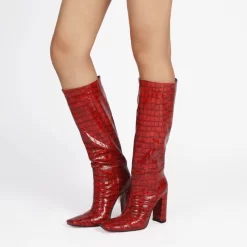 Fashion Croc Print Knee High Heeled Boots Women’s Square-Toe Booties 33 Fashion Croc Print Knee High Heeled Boots Women’s Square-Toe Booties -Ladies Fashion Shoes trendy croc print dress boots square toe knee high boots chunky heels 51 1.jpg.mst