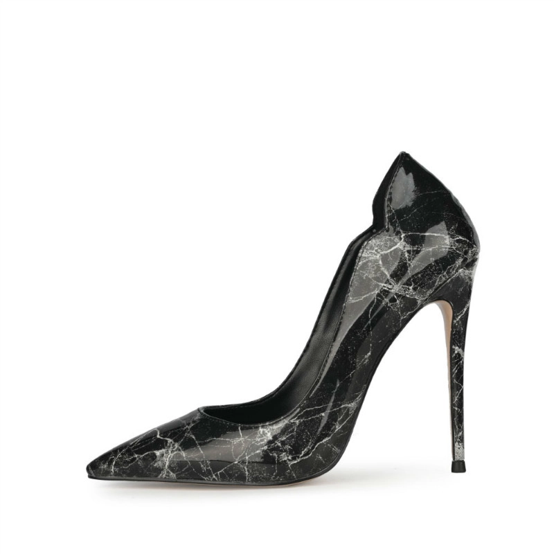 Trendy Marble Pattern Stiletto High Heels Pointed Toe Ladies Pumps Heels - Image 11
