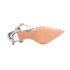 Silver Rhinestone Ankle Strappy Clear Pumps Slingback Heel Wedding Shoes 23 Silver Rhinestone Ankle Strappy Clear Pumps Slingback Heel Wedding Shoes -Ladies Fashion Shoes u2s myd 20221102 2 11 1.jpg.mst