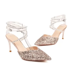 Women's Pointed Toe Strappy Glitter Stilettos Pumps Wedding Shoes -Ladies Fashion Shoes u2s myd 20221102 5 20 1.jpg.mst
