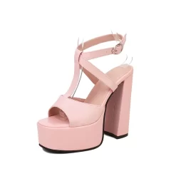 Women's 14.5cm T Strap Platform Sandals Dance Heel Shoes -Ladies Fashion Shoes u2s wl 1 13 800 19 1.jpg.mst