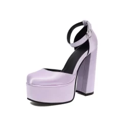 Satin Square Toe Block Heels Platform Ankle Strap Pumps 31 Satin Square Toe Block Heels Platform Ankle Strap Pumps -Ladies Fashion Shoes u2s wl 1 90 30 1.jpg.mst
