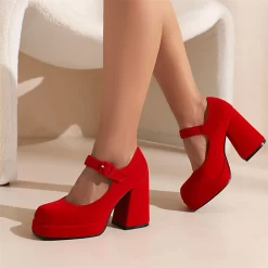 Vegan Leather Square Toe Platform Block Heels Mary Jane Pumps 26 Vegan Leather Square Toe Platform Block Heels Mary Jane Pumps -Ladies Fashion Shoes u2s wl 2 1 5 1.jpg.mst