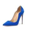 Women's Suede Pointed Toe Stiletto Heels Pumps