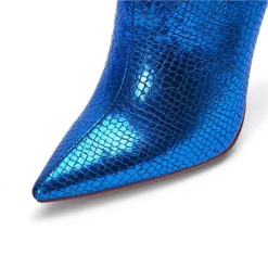 Women's Python Printed Pointed Toe Stiletto Heels Ankle Booties -Ladies Fashion Shoes u2s zj 007 us 04 1 1.jpg.mst
