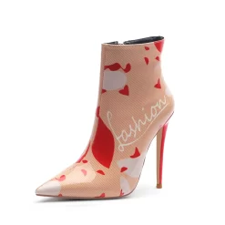 Women's Patent Leather Pointed Toe Ankle Boots