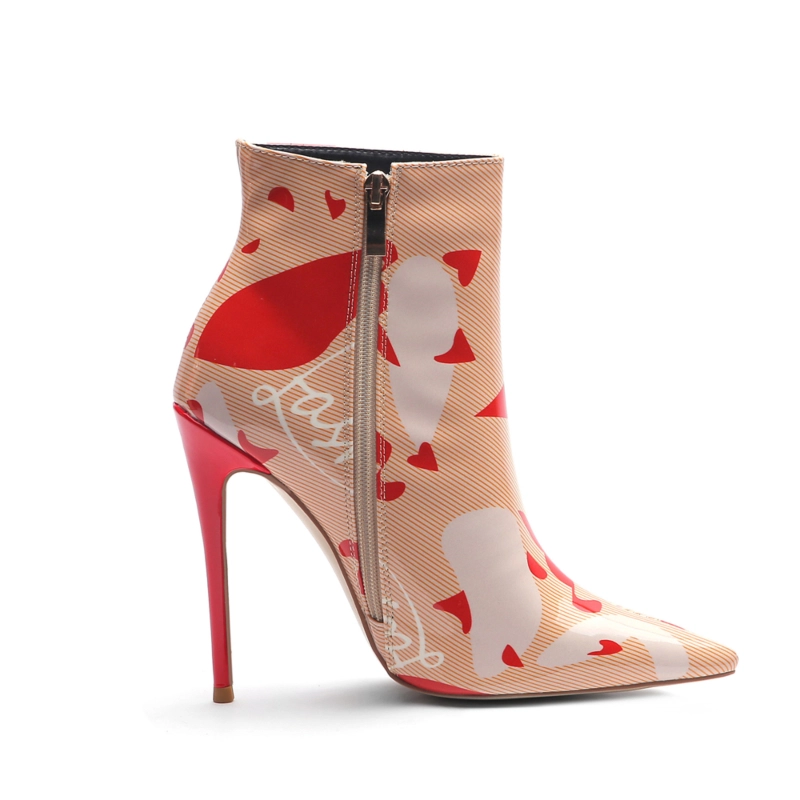 Women's Patent Leather Pointed Toe Ankle Boots 8 Women's Patent Leather Pointed Toe Ankle Boots - Image 6