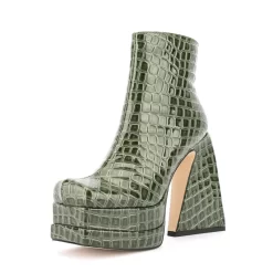 Women's Patent Leather Platform Chunky Heels Square Toe Ankle Booties 25 Women's Patent Leather Platform Chunky Heels Square Toe Ankle Booties -Ladies Fashion Shoes u2s zj 493 us 02 1.jpg.mst