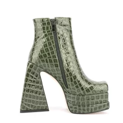 Women's Patent Leather Platform Chunky Heels Square Toe Ankle Booties 30 Women's Patent Leather Platform Chunky Heels Square Toe Ankle Booties -Ladies Fashion Shoes u2s zj 493 us 05 1.jpg.mst