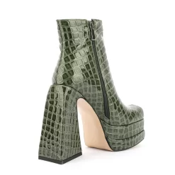 Women's Patent Leather Platform Chunky Heels Square Toe Ankle Booties 24 Women's Patent Leather Platform Chunky Heels Square Toe Ankle Booties -Ladies Fashion Shoes u2s zj 493 us 06 1.jpg.mst