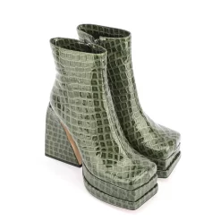 Women's Patent Leather Platform Chunky Heels Square Toe Ankle Booties 28 Women's Patent Leather Platform Chunky Heels Square Toe Ankle Booties -Ladies Fashion Shoes u2s zj 493 us 09 1.jpg.mst