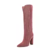 Denim V Cut Knee High Boots Pointed Toe Chunky Heels Long Boots -Ladies Fashion Shoes u2s zj 498 us 02 1.jpg.mst