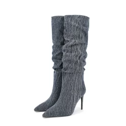 Women's Pointed Toe Stilettos Sclouch Knee High Booties -Ladies Fashion Shoes u2s zj 500 us 07 1.jpg.mst