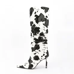 Women's Pointed Toe Stiletto Heels Sclouch Knee High Booties Long Boots 32 Women's Pointed Toe Stiletto Heels Sclouch Knee High Booties Long Boots -Ladies Fashion Shoes u2s zj 502 us 01 1.jpg.mst