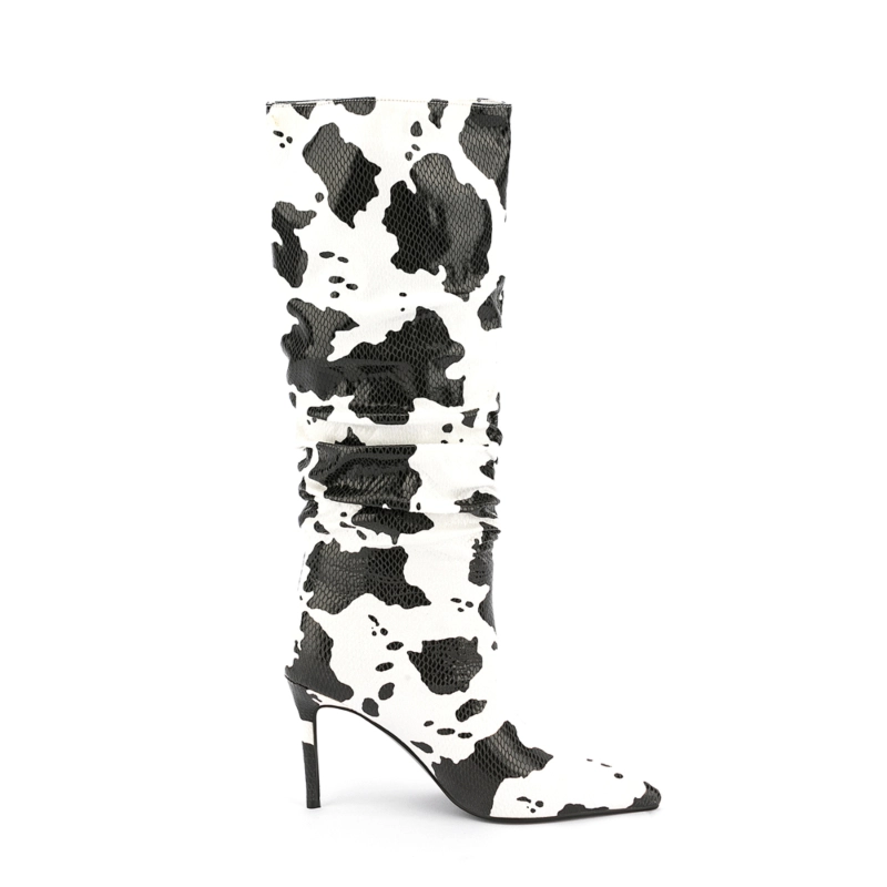 Women's Pointed Toe Stiletto Heels Sclouch Knee High Booties Long Boots 15 Women's Pointed Toe Stiletto Heels Sclouch Knee High Booties Long Boots - Image 13