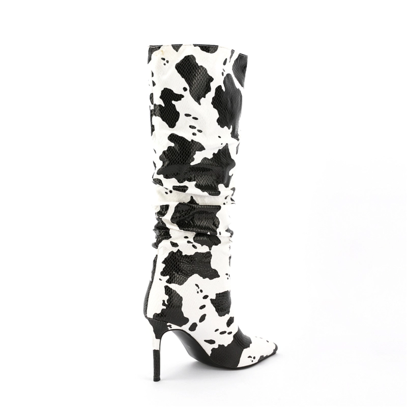 Women's Pointed Toe Stiletto Heels Sclouch Knee High Booties Long Boots 12 Women's Pointed Toe Stiletto Heels Sclouch Knee High Booties Long Boots - Image 10