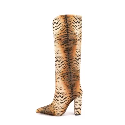 Animal Printed V Cut Knee High Boots Pointed Toe Chunky Heels Long Boots 32 Animal Printed V Cut Knee High Boots Pointed Toe Chunky Heels Long Boots -Ladies Fashion Shoes u2s zj 508 us 01 1 1.jpg.mst