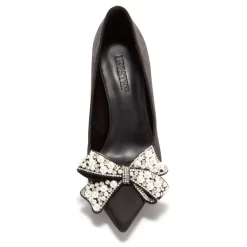 Women's White Pearl Bow Pointed Toe Stiletto Heel Pump 28 Women's White Pearl Bow Pointed Toe Stiletto Heel Pump -Ladies Fashion Shoes u2s20221025 25 1 1.jpg.mst