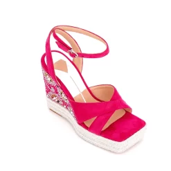 Women's Suede Open Toe Rhinestone Wedge Heel Ankle Strap Sandals -Ladies Fashion Shoes u2shs n57 01 15 1.jpg.mst