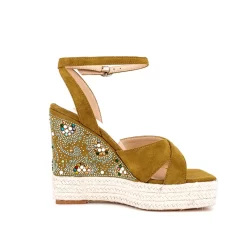 Women's Suede Open Toe Rhinestone Wedge Heel Ankle Strap Sandals -Ladies Fashion Shoes u2shs n57 01 21 1 1.jpg.mst