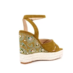 Women's Suede Open Toe Rhinestone Wedge Heel Ankle Strap Sandals -Ladies Fashion Shoes u2shs n57 01 22 1 1.jpg.mst