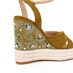 Women's Suede Open Toe Rhinestone Wedge Heel Ankle Strap Sandals -Ladies Fashion Shoes u2shs n57 01 23 1 1.jpg.mst