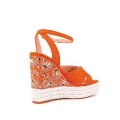 Women's Suede Open Toe Rhinestone Wedge Heel Ankle Strap Sandals -Ladies Fashion Shoes u2shs n57 01 5 1.jpg.mst