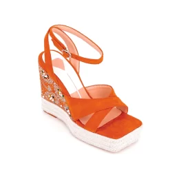 Women's Suede Open Toe Rhinestone Wedge Heel Ankle Strap Sandals -Ladies Fashion Shoes u2shs n57 01 7 1.jpg.mst