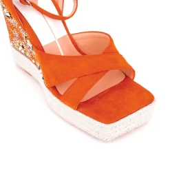 Women's Suede Open Toe Rhinestone Wedge Heel Ankle Strap Sandals -Ladies Fashion Shoes u2shs n57 01 8 1.jpg.mst