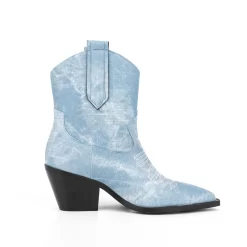 Embroidery Denim Block Heel Cowboy Ankle Boots -Ladies Fashion Shoes u2shs12 07 04 1.jpg.mst