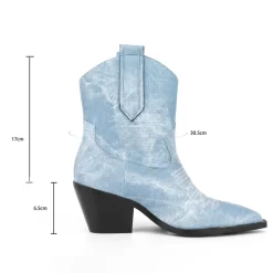 Embroidery Denim Block Heel Cowboy Ankle Boots -Ladies Fashion Shoes u2shs12 07 09 1 1.jpg.mst