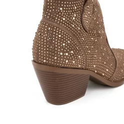 Women's Bown Rhinestone V-cut Block Heel Cowboy Boots Retro Western Booties -Ladies Fashion Shoes u2shs12 07 24.jpg.mst