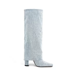 Light Blue Denim Fold Over Boots Square Toe Chunky Heel Knee High Boots -Ladies Fashion Shoes u2shs12 07 243.jpg.mst
