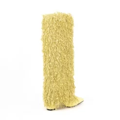 Fabric Fringe Furry Fold Over Boots Pointed Toe Chunky Heel Knee High Booties -Ladies Fashion Shoes u2shs12 07 267 1.jpg.mst