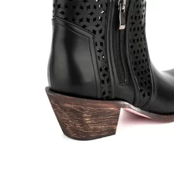 Women's Vegan Leather Hollow Out Western Cowboy Boots Block Heel Ankle Booties -Ladies Fashion Shoes u2shs12 07 43 1.jpg.mst