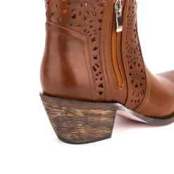 Women's Vegan Leather Hollow Out Western Cowboy Boots Block Heel Ankle Booties -Ladies Fashion Shoes u2shs12 07 51 1 1.jpg.mst