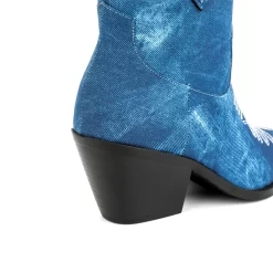 Embroidery Denim Block Heel Cowboy Ankle Boots -Ladies Fashion Shoes u2shs12 07 60 1.jpg.mst