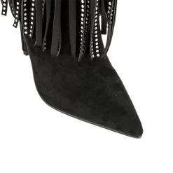 Black Suede Rhinestone Fringe Stiletto Heels Cowboy Ankle Boots -Ladies Fashion Shoes u2shs12 07 70 1 1.jpg.mst