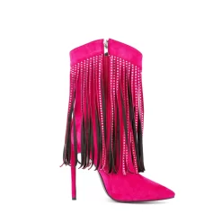 Black Suede Rhinestone Fringe Stiletto Heels Cowboy Ankle Boots -Ladies Fashion Shoes u2shs12 07 74 1.jpg.mst