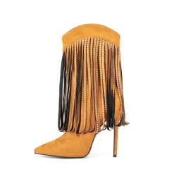 Black Suede Rhinestone Fringe Stiletto Heels Cowboy Ankle Boots -Ladies Fashion Shoes u2shs12 07 78 1.jpg.mst