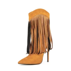 Black Suede Rhinestone Fringe Stiletto Heels Cowboy Ankle Boots -Ladies Fashion Shoes u2shs12 07 79 1.jpg.mst