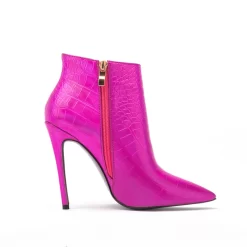 Croco Printed Embossing Vegan Leather Stilettos Pointed Toe Ankle Booties -Ladies Fashion Shoes u2swj 530 04 1.jpg.mst