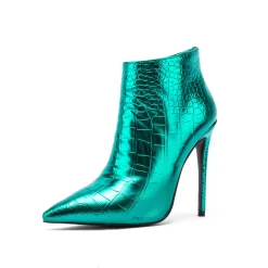 Croco Printed Embossing Vegan Leather Stilettos Pointed Toe Ankle Booties -Ladies Fashion Shoes u2swj 530 11 1.jpg.mst
